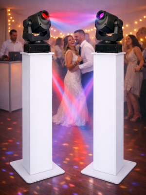 Professional moving head lighting effects at wedding reception in Malta by Celebright Rentals